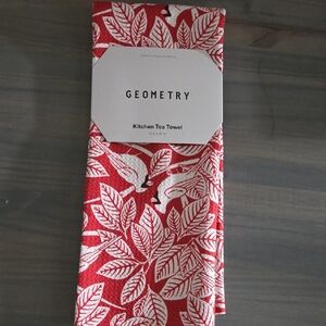 Geometry Kitchen Towel With Cardinals